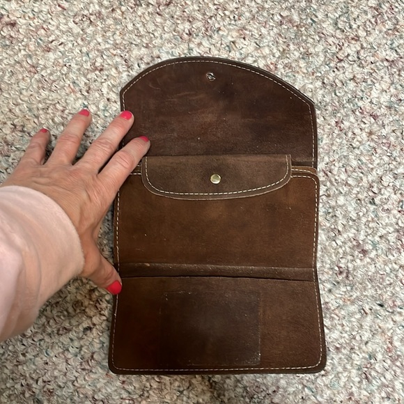 Vintage handmade leather wallet - Picture 3 of 9